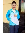 Bộ gió thể thao nữ ADB-157 xanh cô ban phối navy